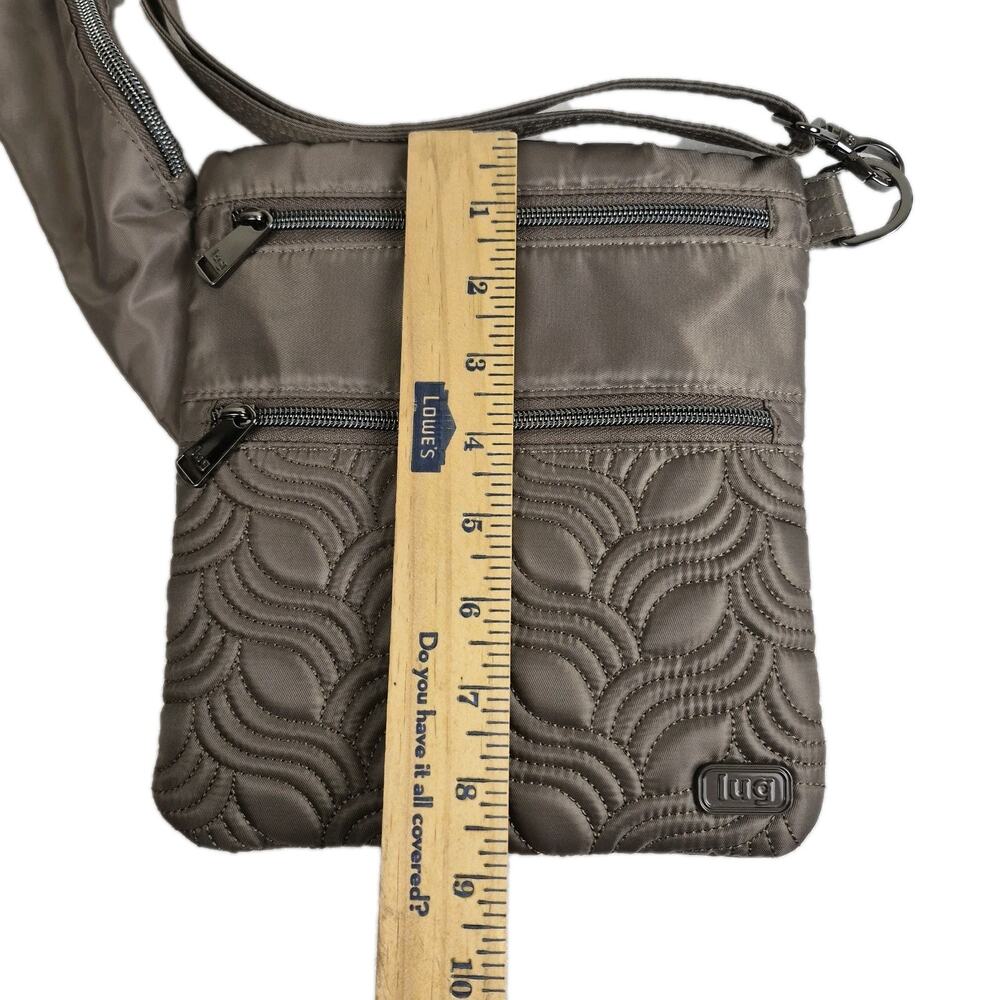 Lug Skipper Crossbody Bag RFID Quilted Purse Taupe Brn Adjustable Casual Travel - Picture 4 of 11